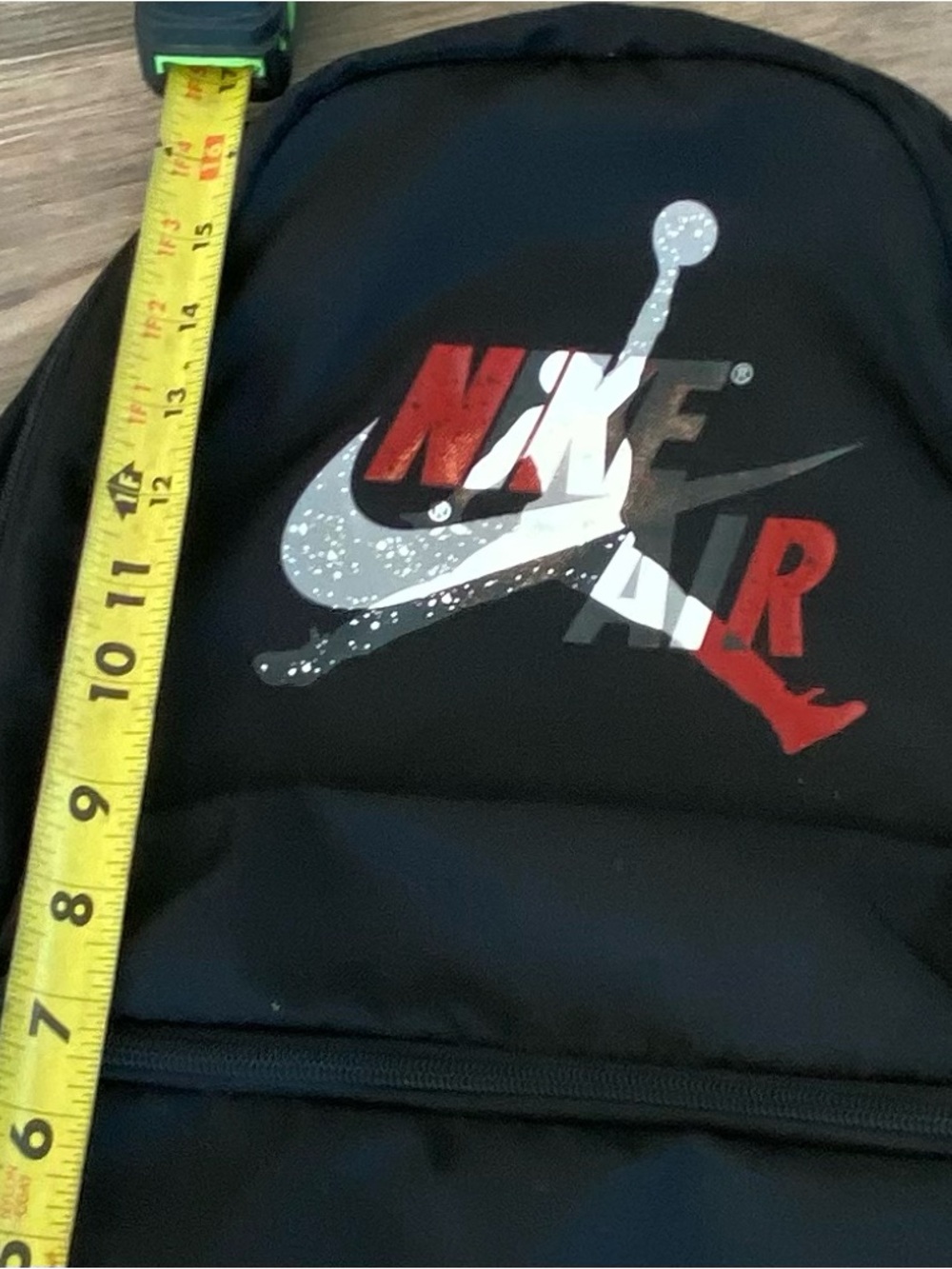 Jordan Black Backpack with White Jumpman Accent/some wear in front